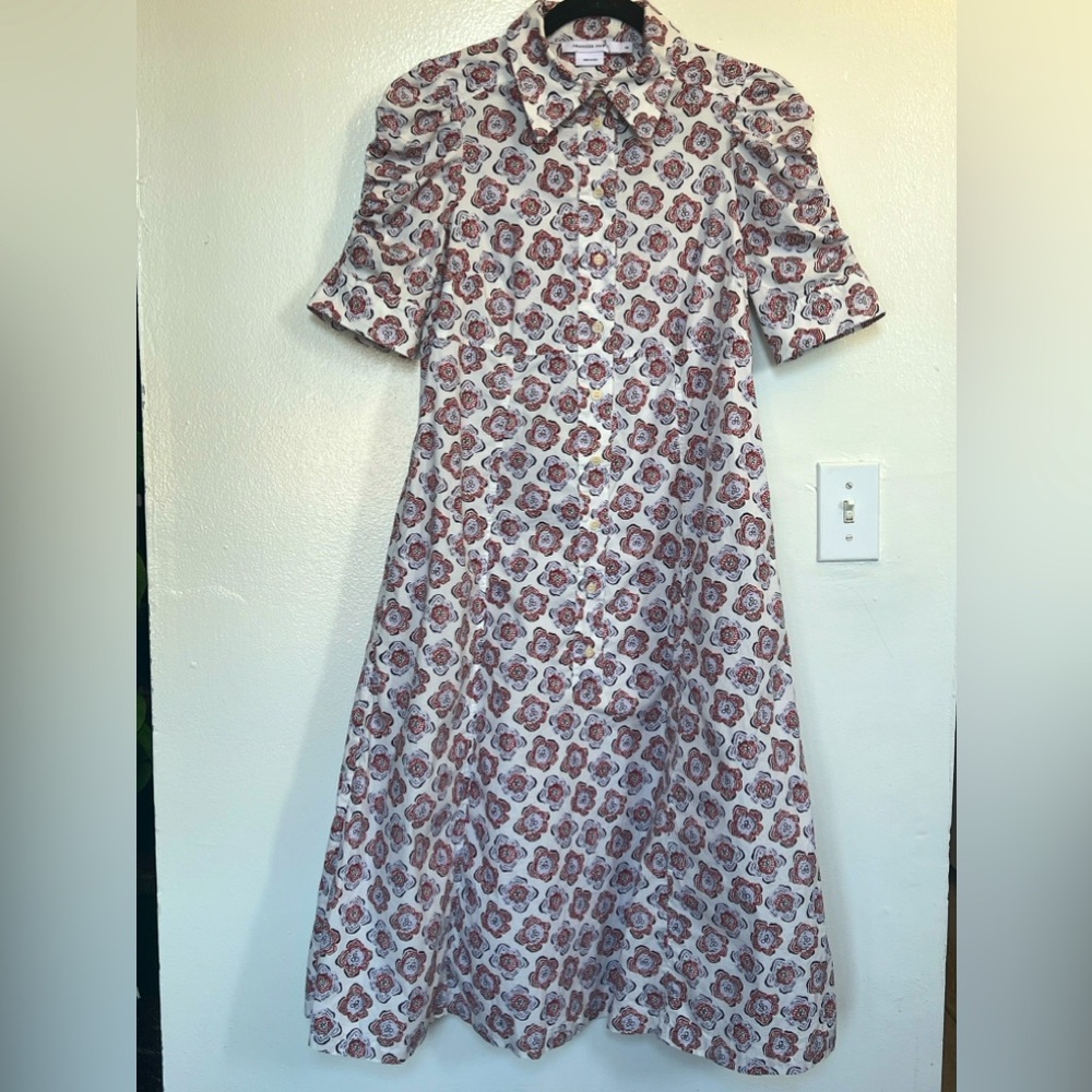 Floral Button-Up Midi Dress